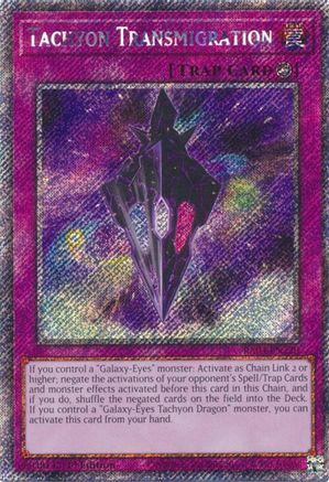 Image of Tachyon Transmigration [RA04-EN220] Platinum Secret Rare