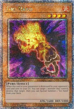 Image of Fire Hand [RA04-EN224] Quarter Century Secret Rare