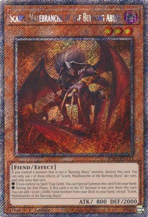 Image of Scarm, Malebranche of the Burning Abyss [RA04-EN233] Platinum Secret Rare