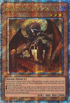 Image of Scarm, Malebranche of the Burning Abyss [RA04-EN233] Quarter Century Secret Rare
