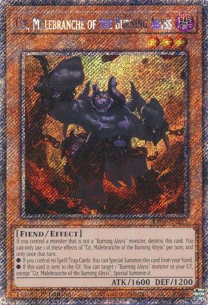 Image of Cir, Malebranche of the Burning Abyss [RA04-EN235] Platinum Secret Rare