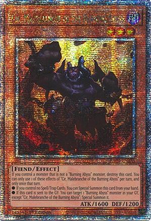 Image of Cir, Malebranche of the Burning Abyss [RA04-EN235] Quarter Century Secret Rare