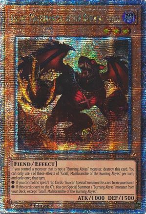 Image of Graff, Malebranche of the Burning Abyss [RA04-EN234] Quarter Century Secret Rare