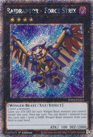 Image of Raidraptor - Force Strix [RA04-EN243] Platinum Secret Rare