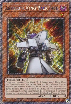 Image of Absolute King Back Jack [RA04-EN244] Platinum Secret Rare