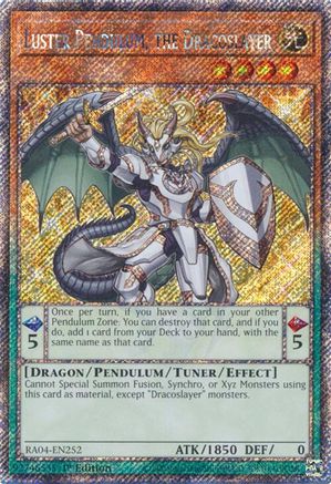 Image of Luster Pendulum, the Dracoslayer [RA04-EN252] Platinum Secret Rare