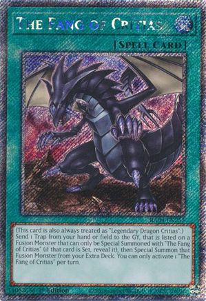 Image of The Fang of Critias [RA04-EN255] Platinum Secret Rare