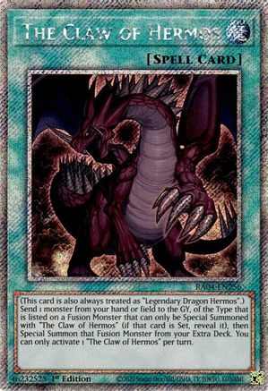 Image of The Claw of Hermos [RA04-EN256] Platinum Secret Rare