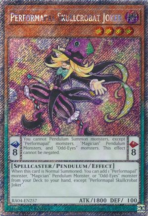 Image of Performapal Skullcrobat Joker [RA04-EN257] Platinum Secret Rare