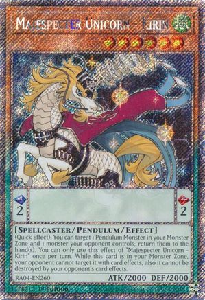 Image of Majespecter Unicorn - Kirin [RA04-EN260] Platinum Secret Rare