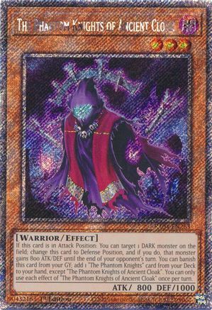 Image of The Phantom Knights of Ancient Cloak [RA04-EN263] Platinum Secret Rare