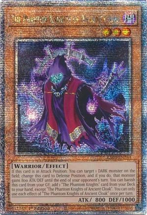 Image of The Phantom Knights of Ancient Cloak [RA04-EN263] Quarter Century Secret Rare