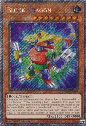 Image of Block Dragon [RA04-EN268] Platinum Secret Rare