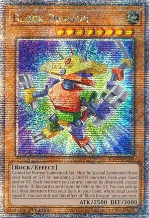 Image of Block Dragon [RA04-EN268] Quarter Century Secret Rare