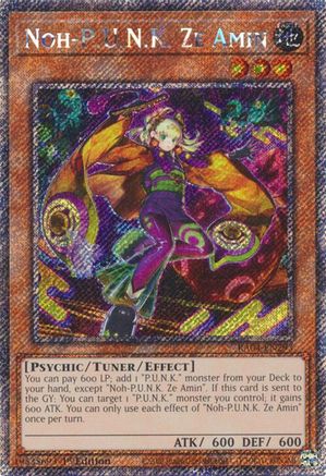 Image of Noh-P.U.N.K. Ze Amin [RA04-EN293] Platinum Secret Rare