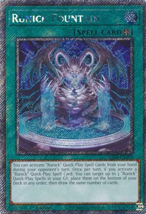 Image of Runick Fountain [RA04-EN296] Platinum Secret Rare