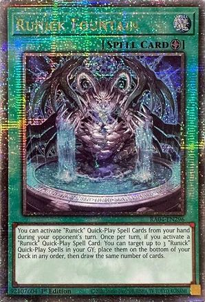 Image of Runick Fountain [RA04-EN296] Quarter Century Secret Rare