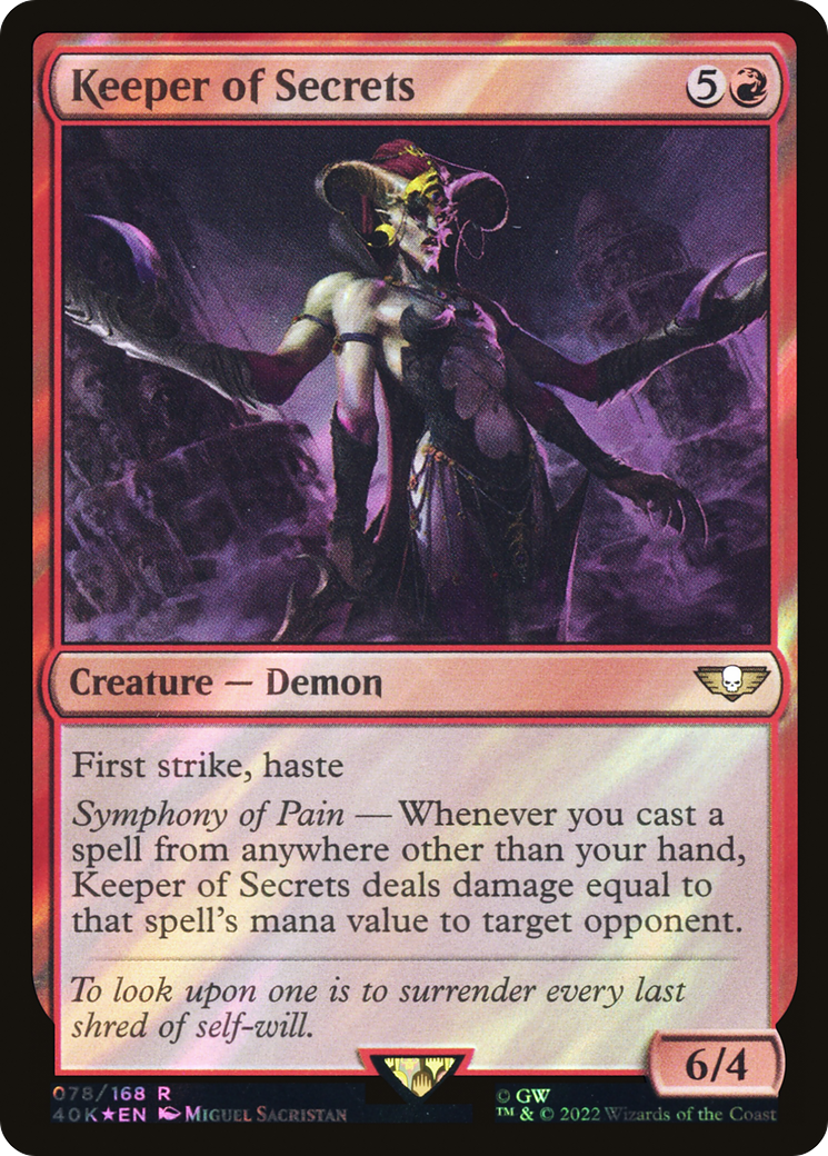 Image of Keeper of Secrets (Surge Foil) [Warhammer 40,000]
