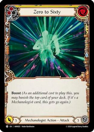Image of Zero to Sixty (Yellow) [AMX021] (Armory Deck: Maxx Nitro)