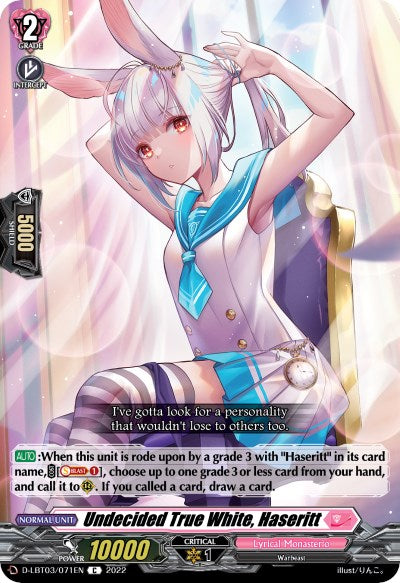 Image of Undecided True White, Haseritt (D-LBT03/071EN) [Lyrical Monasterio: Summertime Memories!]