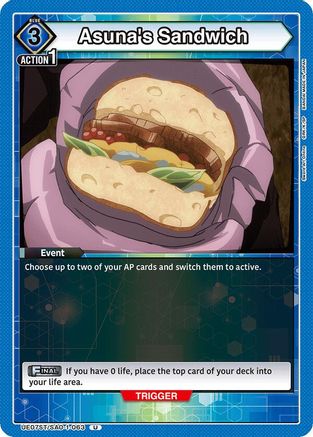 Image of Asuna's Sandwich (UE07ST/SAO-1-063) - UE07ST Sword Art Online Starter Deck