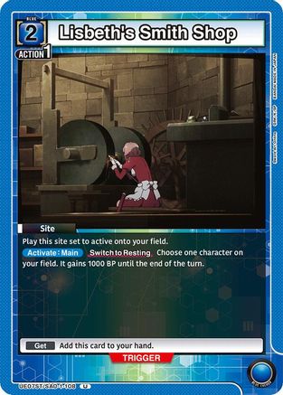 Image of Lisbeth's Smith Shop (UE07ST/SAO-1-108) - UE07ST Sword Art Online Starter Deck