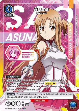 Image of Asuna (101) (SR*) (UE07ST/SAO-1-101) - UE07ST Sword Art Online Starter Deck Foil