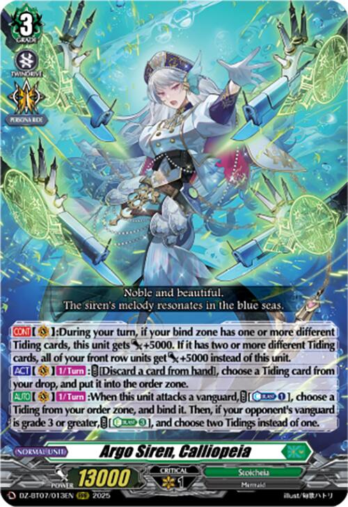 Image of Argo Siren, Calliopeia (DZ-BT07/013EN) [Moon Fangs & Cerulean Blaze]