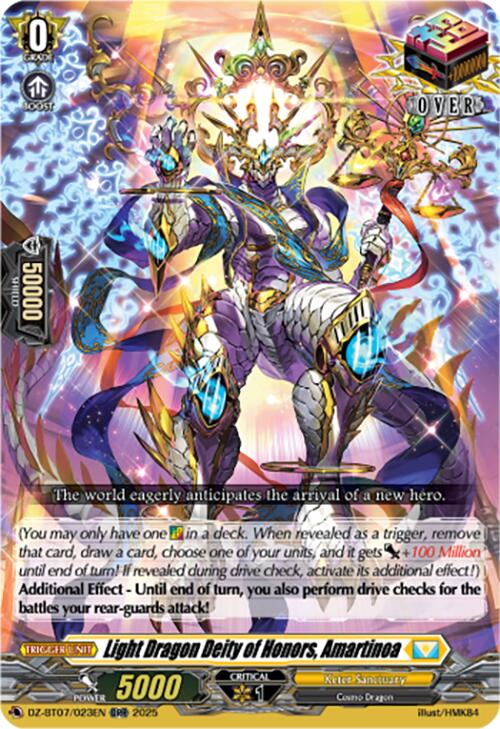 Image of Light Dragon Deity of Honors, Amartinoa (DZ-BT07/023EN) [Moon Fangs & Cerulean Blaze]