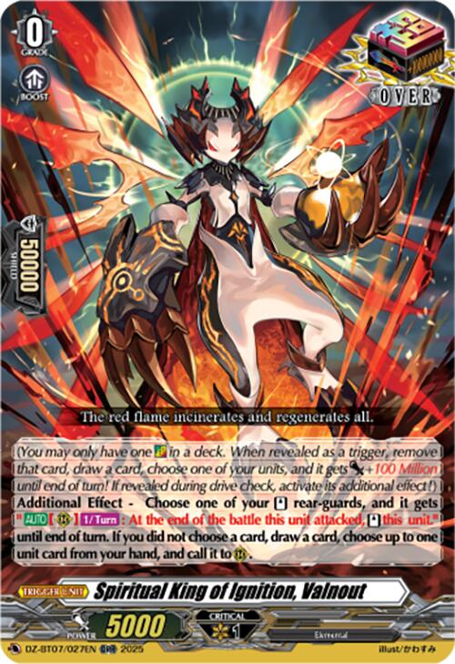 Image of Spiritual King of Ignition, Valnout (DZ-BT07/027EN) [Moon Fangs & Cerulean Blaze]