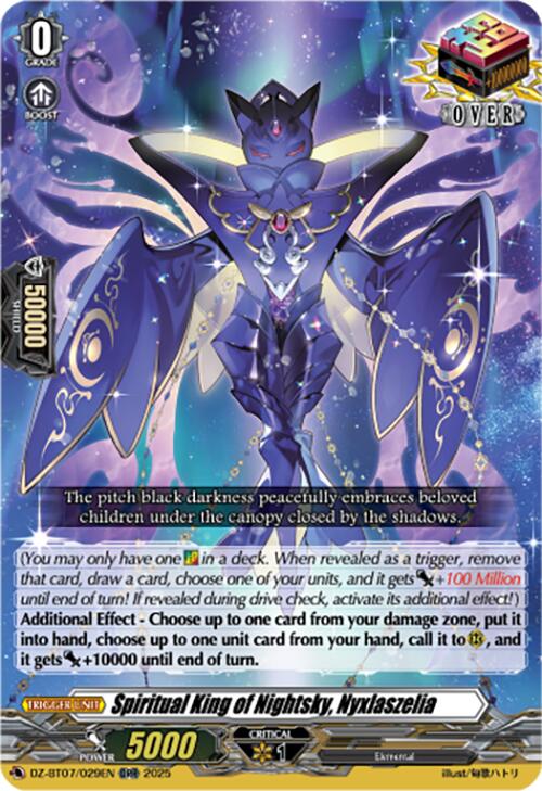 Image of Spiritual King of Nightsky, Nyxlaszelia (DZ-BT07/029EN) [Moon Fangs & Cerulean Blaze]