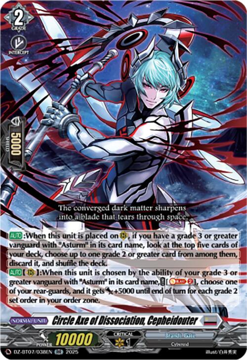 Image of Circle Axe of Dissociation, Cepheidouter (DZ-BT07/038EN) [Moon Fangs & Cerulean Blaze]
