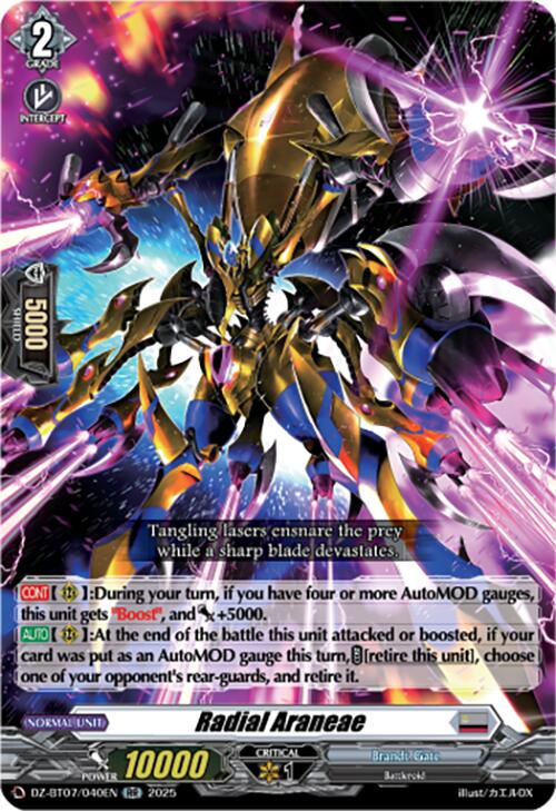 Image of Radial Araneae (DZ-BT07/040EN) [Moon Fangs & Cerulean Blaze]