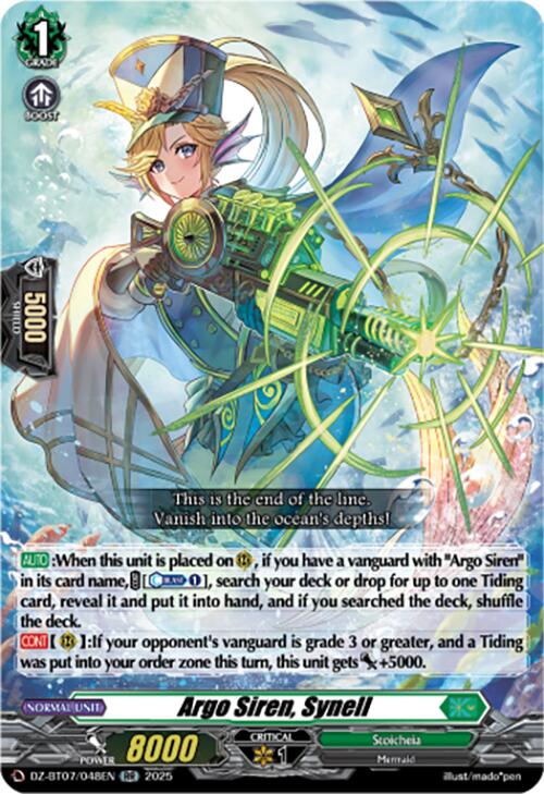 Image of Argo Siren, Synell (DZ-BT07/048EN) [Moon Fangs & Cerulean Blaze]