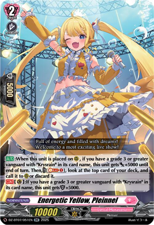 Image of Energetic Yellow, Pleinnel (DZ-BT07/051EN) [Moon Fangs & Cerulean Blaze]