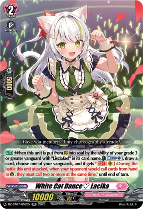 Image of White Cat Dance Lacika (DZ-BT07/052EN) [Moon Fangs & Cerulean Blaze]