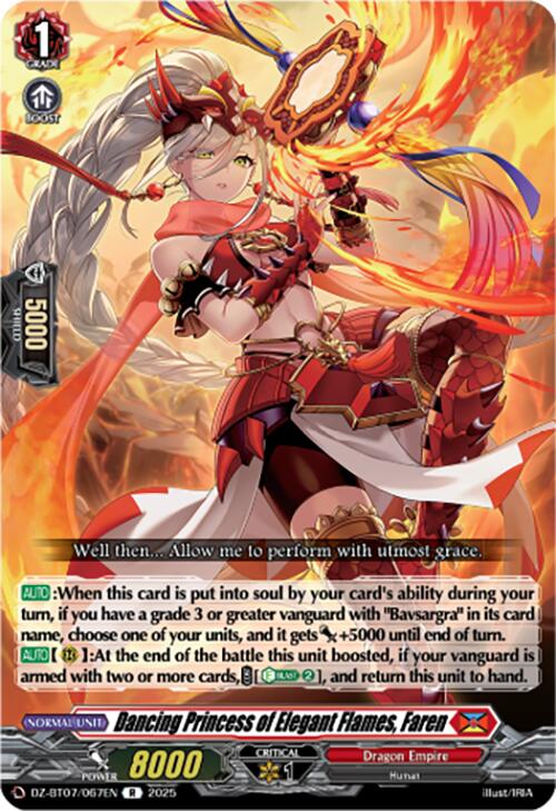 Image of Dancing Princess of Elegant Flames, Faren (DZ-BT07/067EN) [Moon Fangs & Cerulean Blaze]