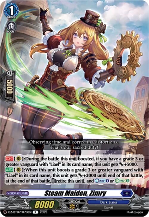 Image of Steam Maiden, Zimry (DZ-BT07/073EN) [Moon Fangs & Cerulean Blaze]