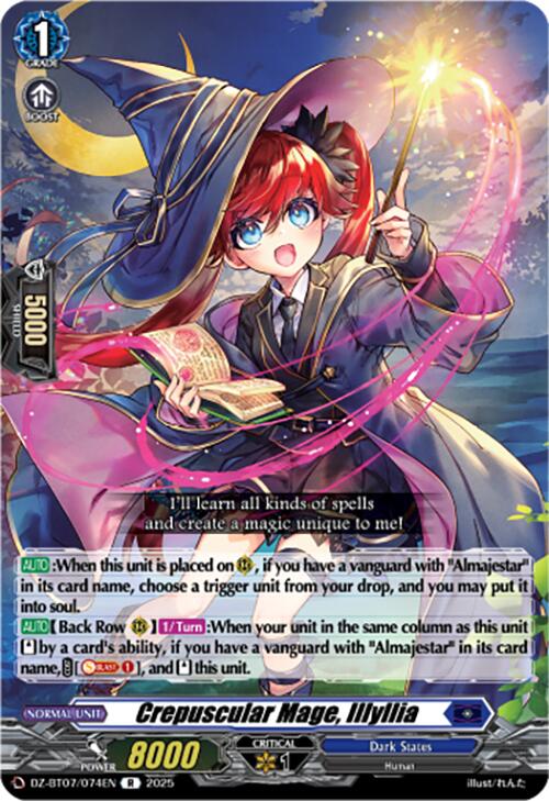 Image of Crepuscular Mage, Illyllia (DZ-BT07/074EN) [Moon Fangs & Cerulean Blaze]
