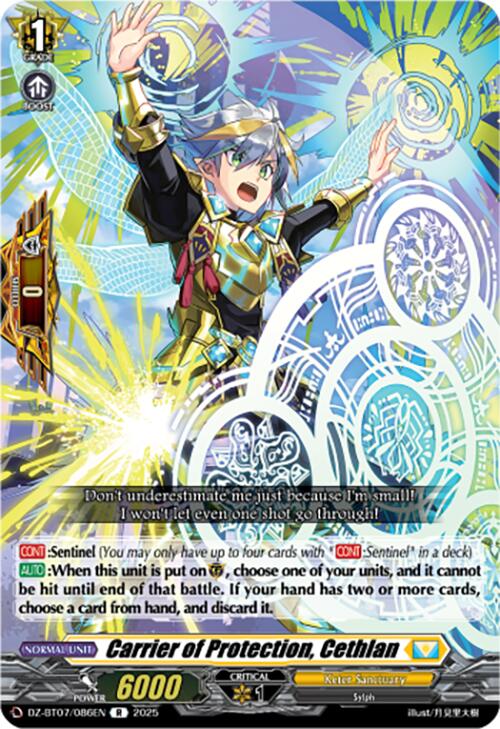 Image of Carrier of Protection, Cethlan (DZ-BT07/086EN) [Moon Fangs & Cerulean Blaze]