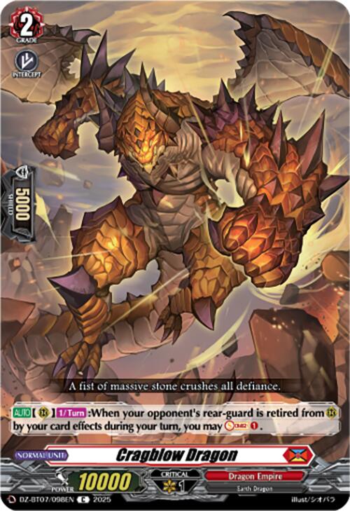 Image of Cragblow Dragon (DZ-BT07/098EN) [Moon Fangs & Cerulean Blaze]