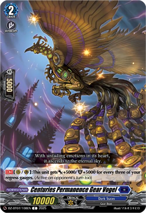 Image of Centuries Permanence Gear Vogel (DZ-BT07/108EN) [Moon Fangs & Cerulean Blaze]