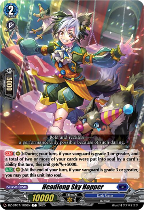 Image of Headlong Sky Hopper (DZ-BT07/109EN) [Moon Fangs & Cerulean Blaze]