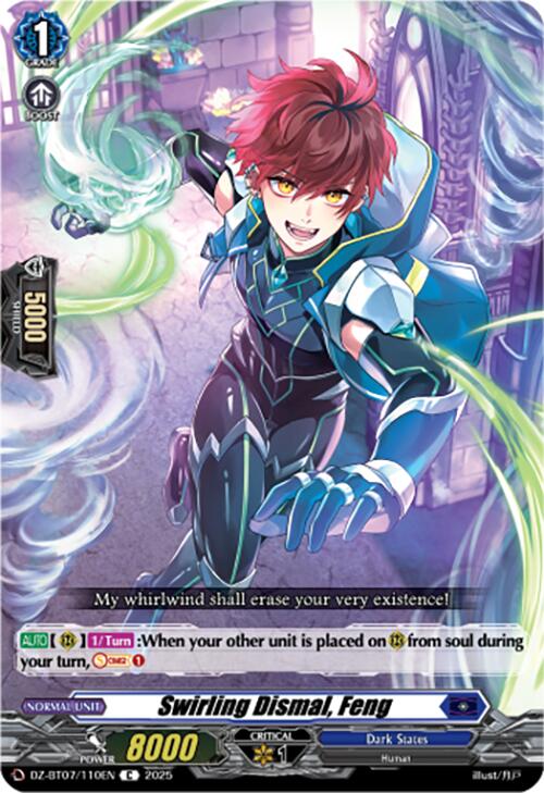 Image of Swirling Dismal, Feng (DZ-BT07/110EN) [Moon Fangs & Cerulean Blaze]