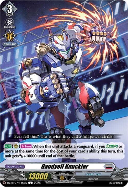 Image of Gaudyell Knuckler (DZ-BT07/115EN) [Moon Fangs & Cerulean Blaze]