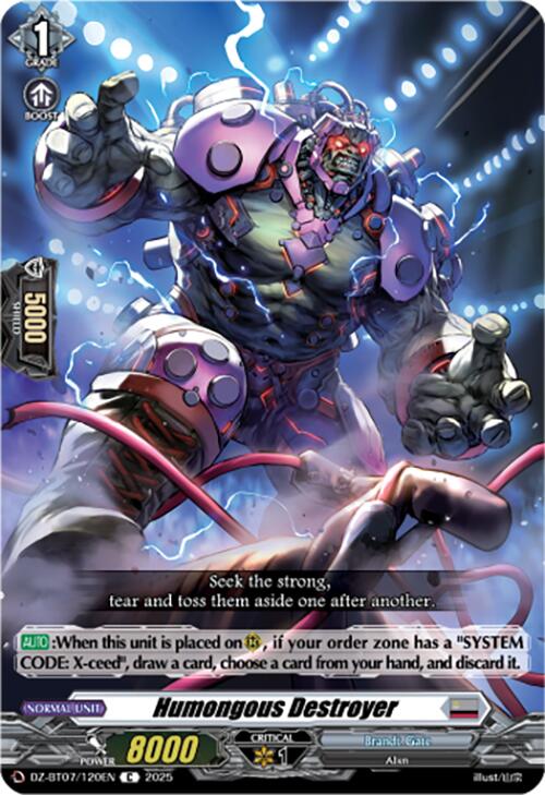 Image of Humongous Destroyer (DZ-BT07/120EN) [Moon Fangs & Cerulean Blaze]
