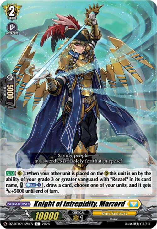 Image of Knight of Intrepidity, Marzord (DZ-BT07/125EN) [Moon Fangs & Cerulean Blaze]