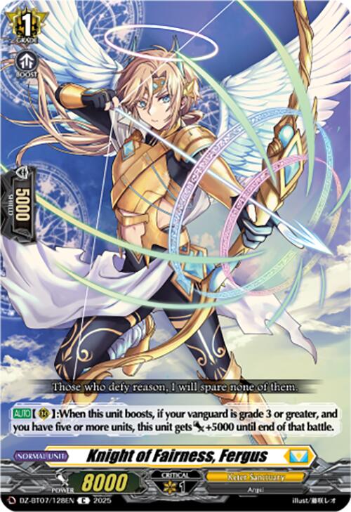 Image of Knight of Fairness, Fergus (DZ-BT07/128EN) [Moon Fangs & Cerulean Blaze]