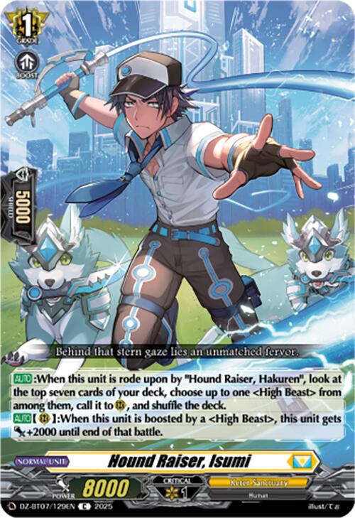 Image of Hound Raiser, Isumi (DZ-BT07/129EN) [Moon Fangs & Cerulean Blaze]
