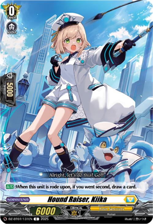 Image of Hound Raiser, Kiika (DZ-BT07/131EN) [Moon Fangs & Cerulean Blaze]